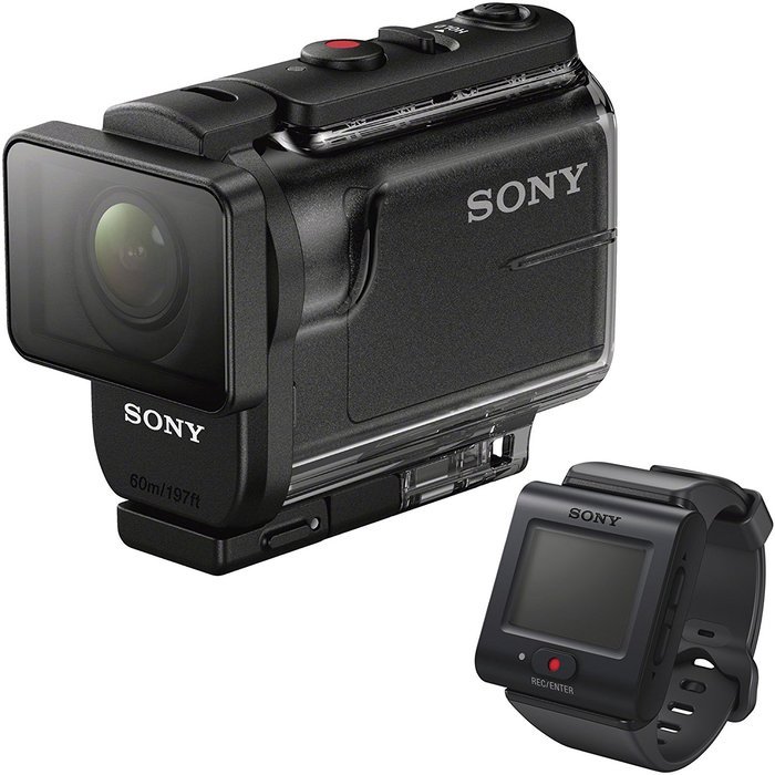 Sony Action Cam HDR-AS50R Wi-Fi HD Video Camera Camcorder & Live View Remote + 64GB Card + Battery/Charger + Cases...