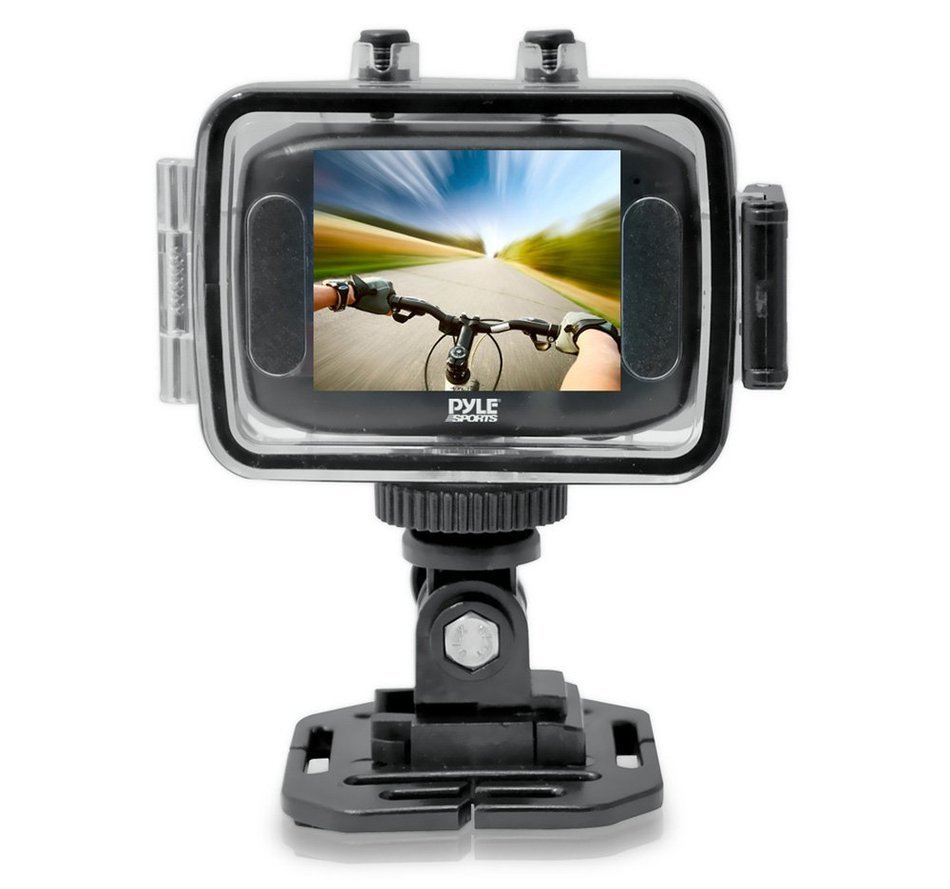 Pyle PSCHD30WT Mini High-Definition Sports Action Wide-Angle HD Camera & Camcorder, 720p, SD Card Slot, Touchscreen... N13