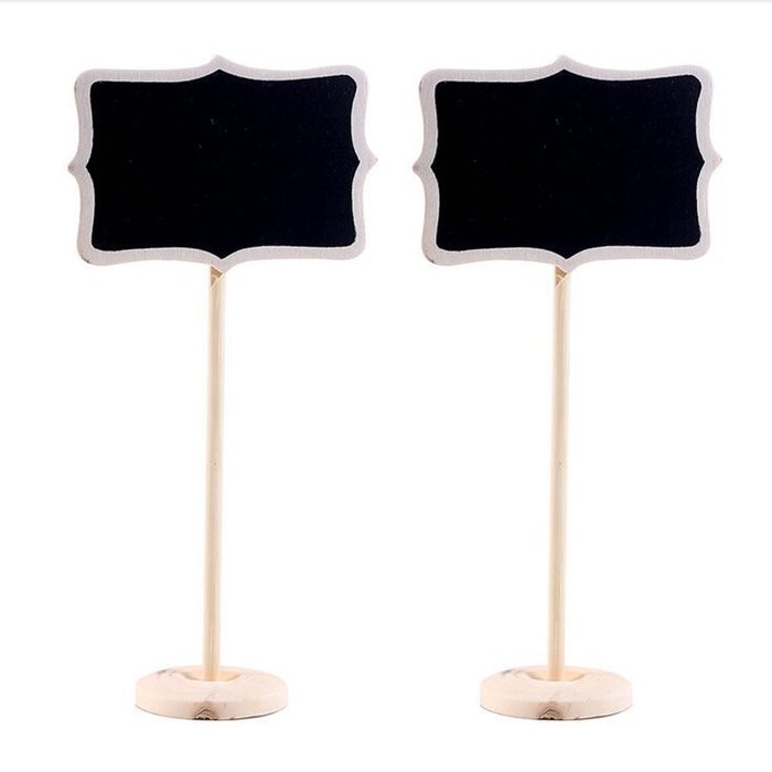 Mini Wooden Standing Chalkboard Backboard Wedding Favor Party Table Decor Message Number Price Tag