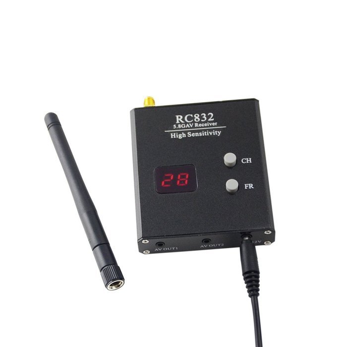 Sinopine RC832 5.8GHz 40CH Wireless FPV Receiver for Racing Drone and Multicopter