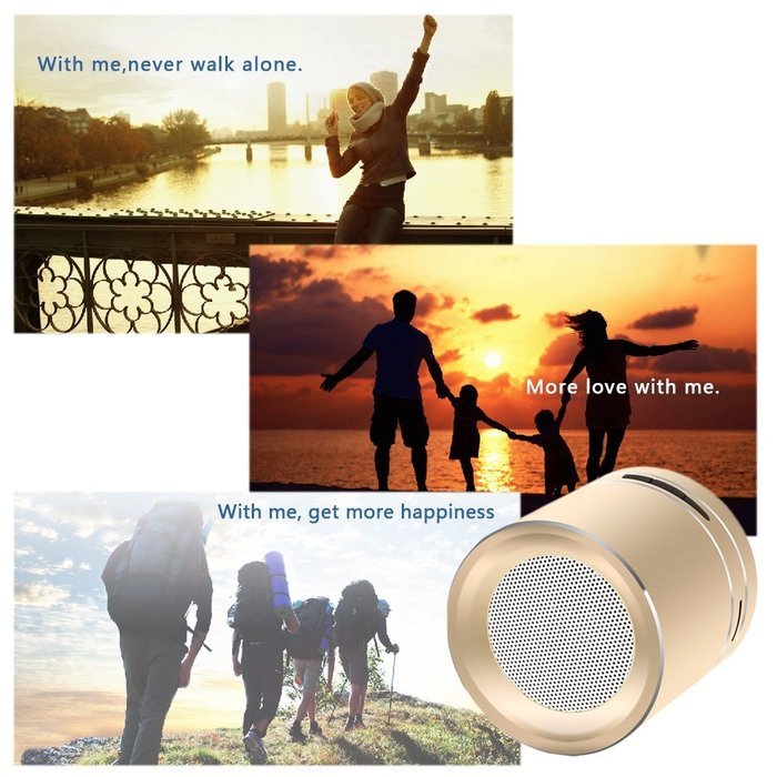 Rose Gold Bluetooth Speaker By BOOMER VIVI Portable Mini Bluetooth Speaker Wireless Loud Speaker With Clear Sound... N19