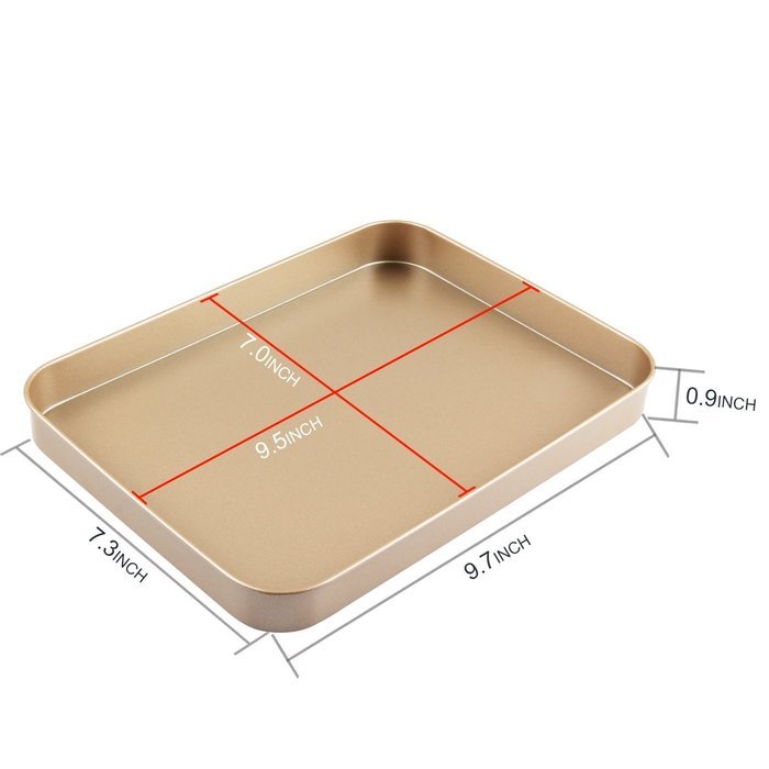 Yilove Non-stick Rectangular Cake Pan Bakeware 10"(Black) N3