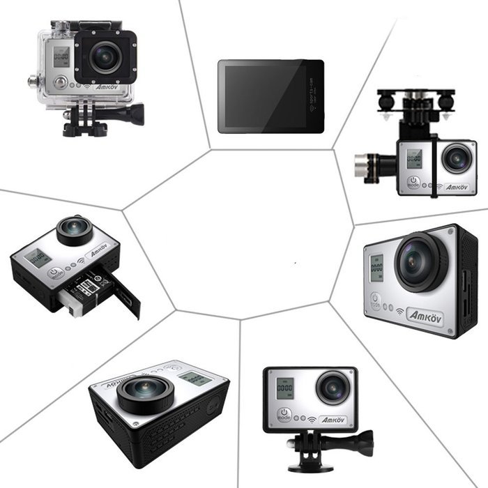 Kekexili AMK7000S 1080P Sports Action Camera WIFI 170&deg; Wide Angle 4K CMOS Full HD 60fps Waterproof 40M Camcorder... N11