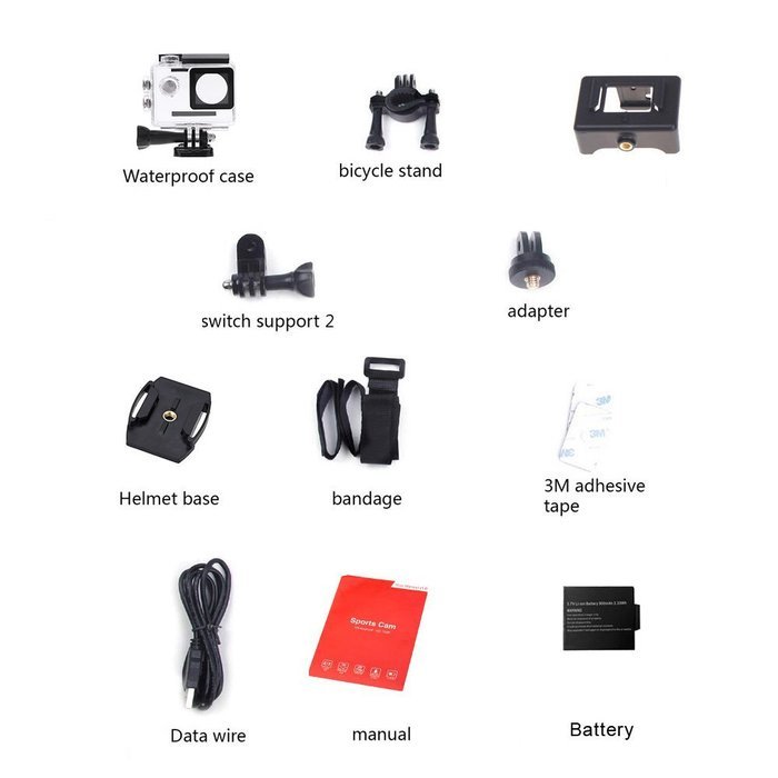 Generic SJ4000 Full 1.5 Inch HD 720P 9MP Mini Camera Waterproof Helmet Action Recording Extreme Sports Action... N4
