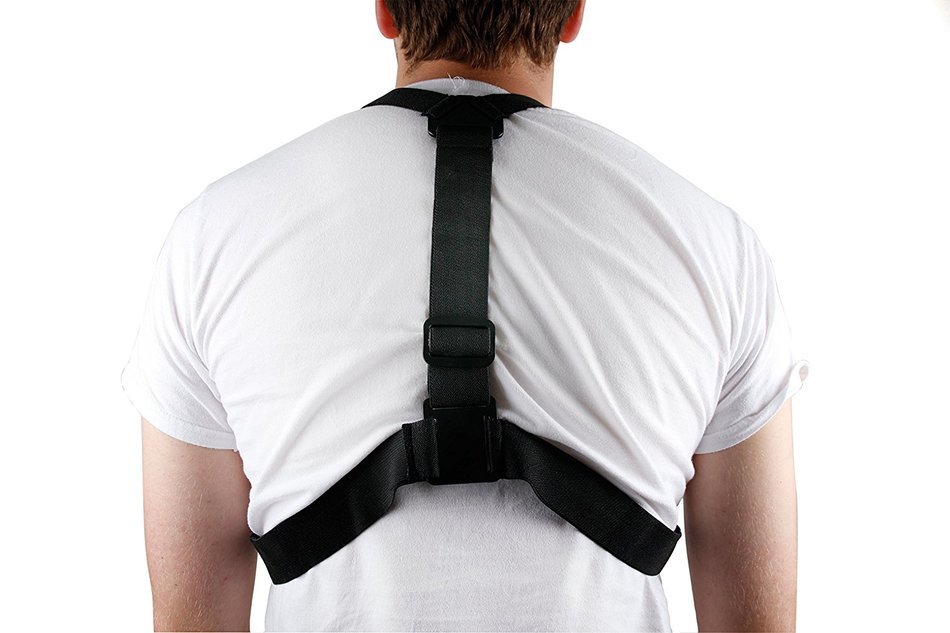 Black, Fully Adjustable Chest Strap Mount With Screw Adaptor Compatible with the eSynic 2" Touch Screen Sports... N3