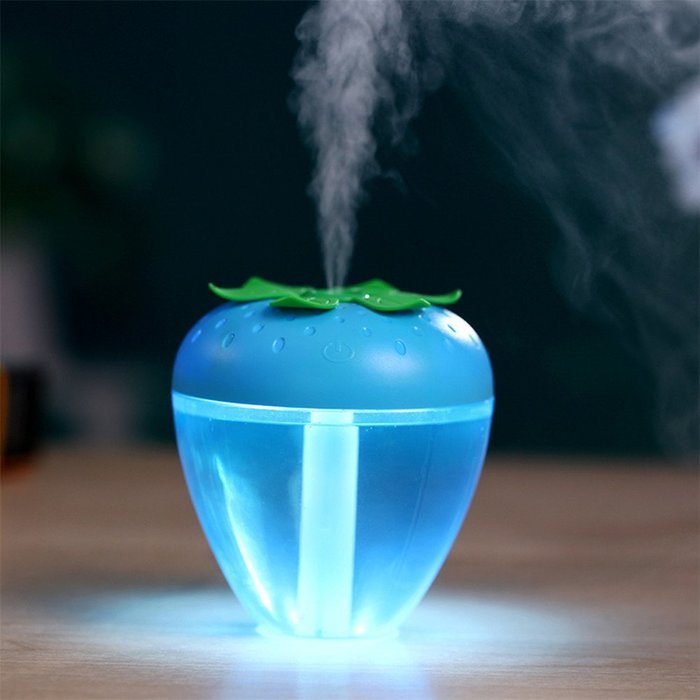 Elaco Strawberry Home Aroma LED Humidifier Air Diffuser Purifier Atomizer (Blue) N6