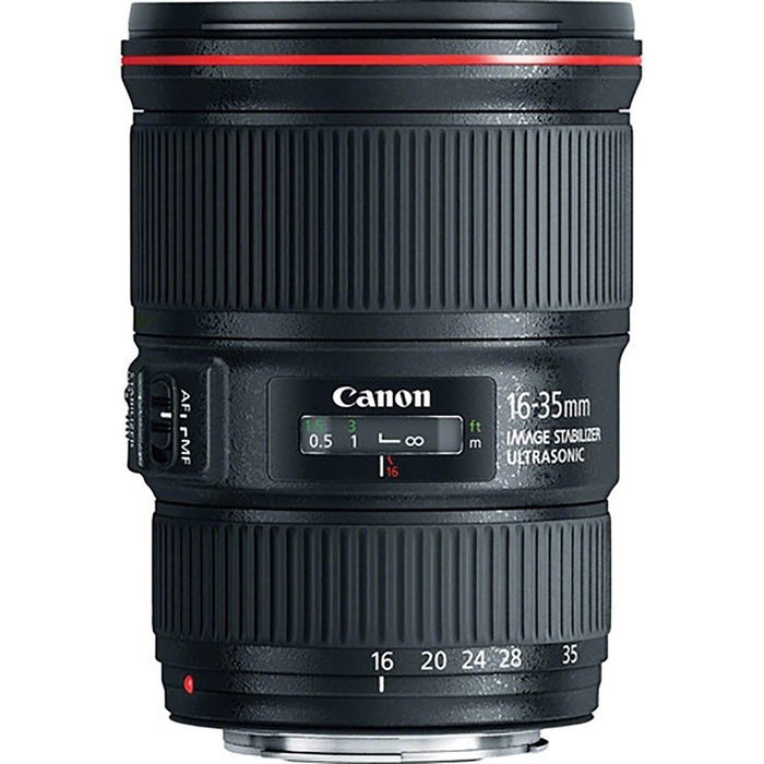 Canon EF 16-35mm f/4L IS USM Lens + 4PC Macro Kit + UV-CPL-FLD Filters + 32GB Class 10 High-Speed Memory Card... N3