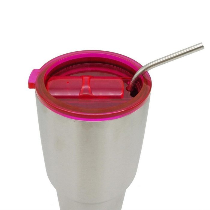 Morecome Spill And Splash Resistant Lid With Slider Closure For 30 Oz (Hot Pink) N8
