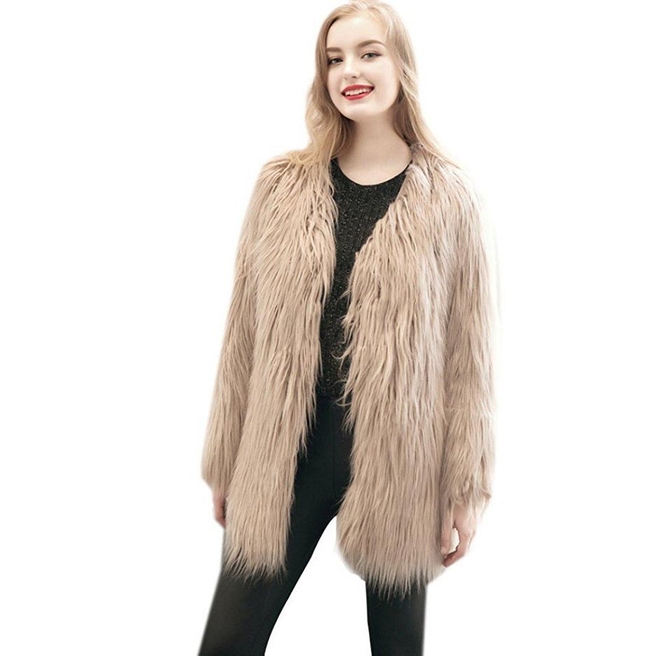 Outerwear,Morecome Ladies Warm Faux Fur Fox Coat Jacket Winter Outerwear N3