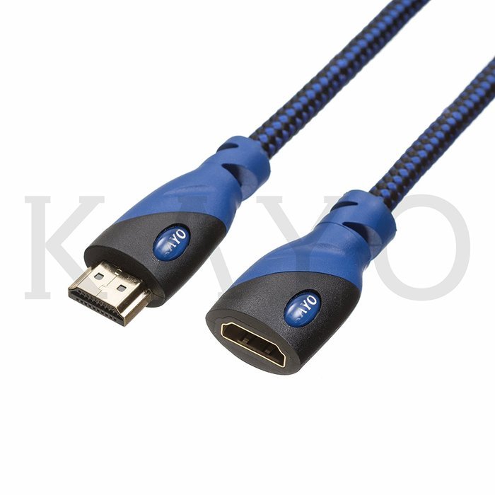 KAYO HDMI 2.0 Extension Cable 15 FT Super HD 4K HDMI Extender with Ethernet M / F Port Saver Cables Braided Cord... N2