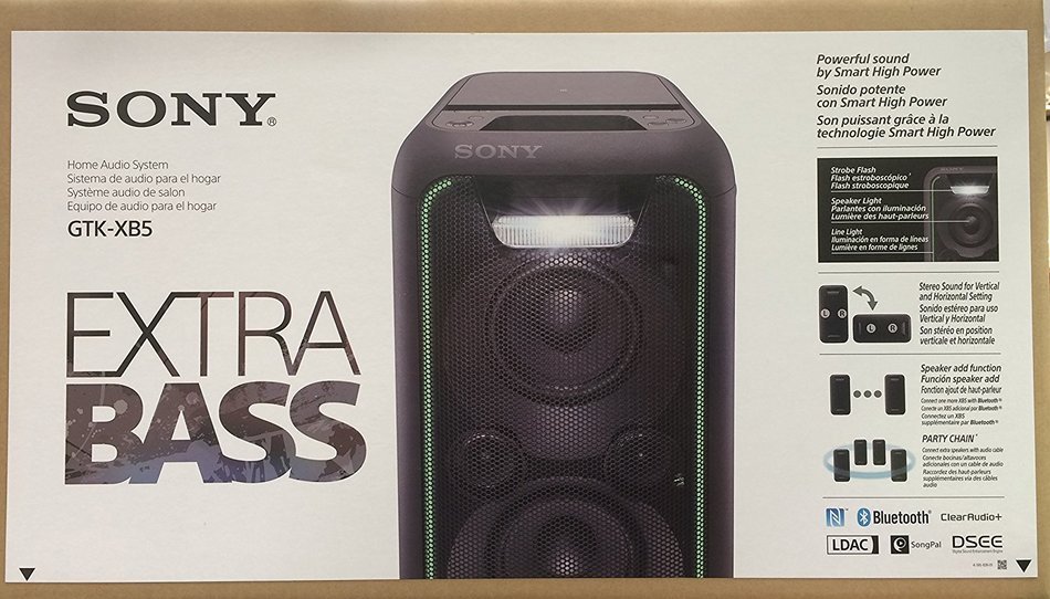 Sony GTKXB5BC Gtkxb5/B High Powered Wireless Bluetooth Speaker