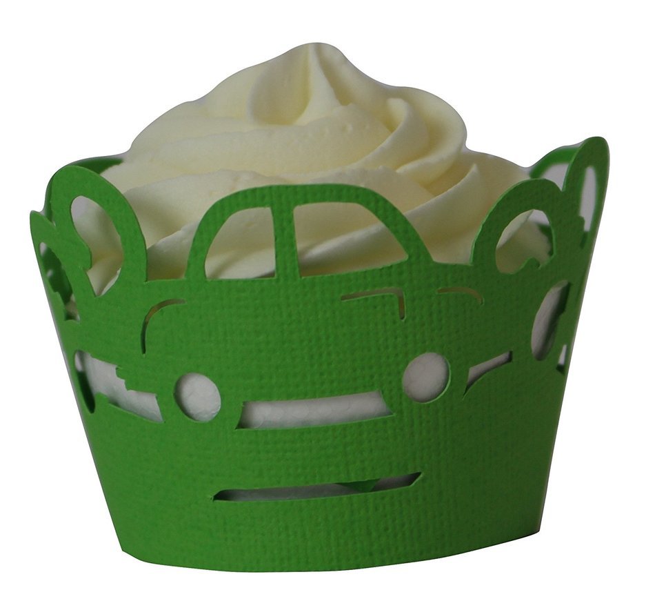 All About Details Green Cars Cupcake Wrappers, Set of 12