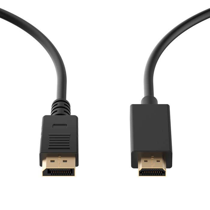 DP to HDMI, Rankie 3FT Gold Plated DisplayPort to HDMI HDTV Cable 3ft (Black) - R1102A N5