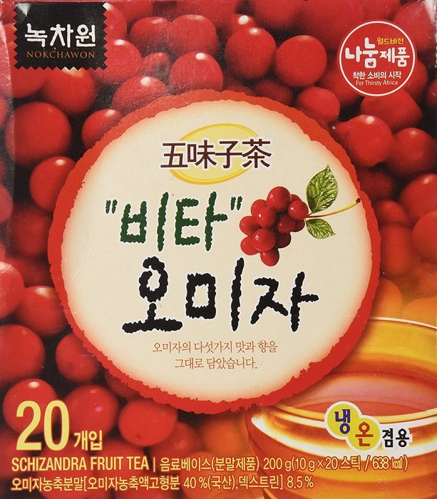 [Nokchawon] 100% Organic Oriental TEA selections from Korea Schizandra fruit tea 20T N5