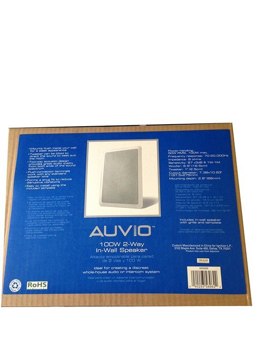 Auvio 100W 2-Way In Wall Speaker