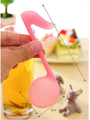5PCS Music Note Fashion Convenience Tea leaf Strainer Spoon Teaspoon Infuser Filter