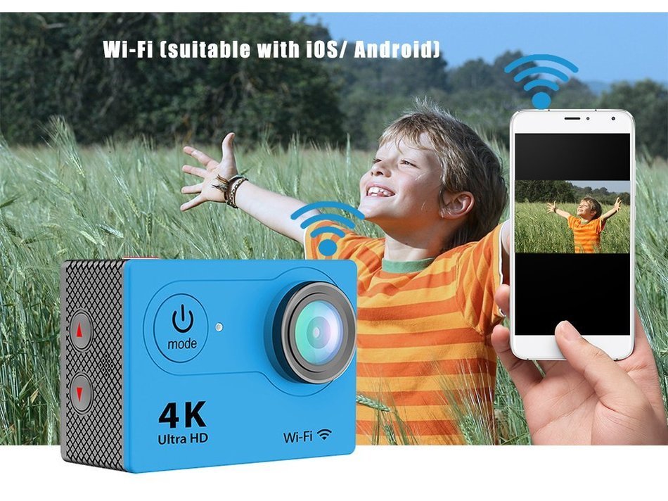 VIGICA H9 Waterproof Sports DV Action Camera Wifi 4K Ultra HD Cam 2.0&rdquo; LCD 170 Degree Wide Lens Support IOS,Android... N3