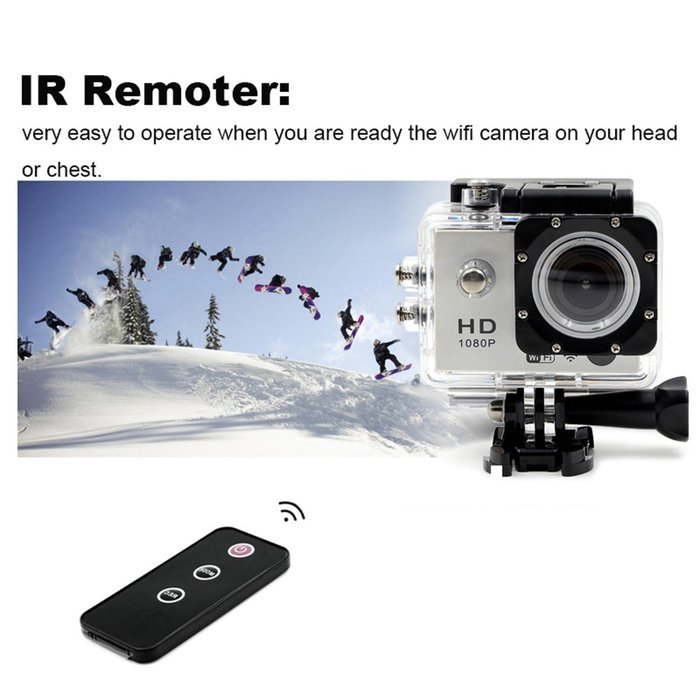 Besteye 2.0" Full HD 12MP Sports Action Camera WIFI 1080P with 170&deg;A+ Wide Angle 30M Waterproof IR Remote White... N11