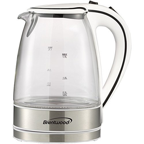New BRENTWOOD KT-1900W Glass Electric Kettle, 1.7 Liter
