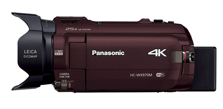 Panasonic 4K video camera WX970M wipe takes lightweight 447g Brown HC-WX970M-T - International Version (No Warranty) N2