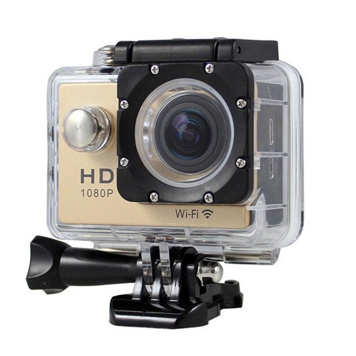 TONSEE Mini 1080P Full HD DV Sports Recorder Car Waterproof Action Camera Camcorder, Gold N2