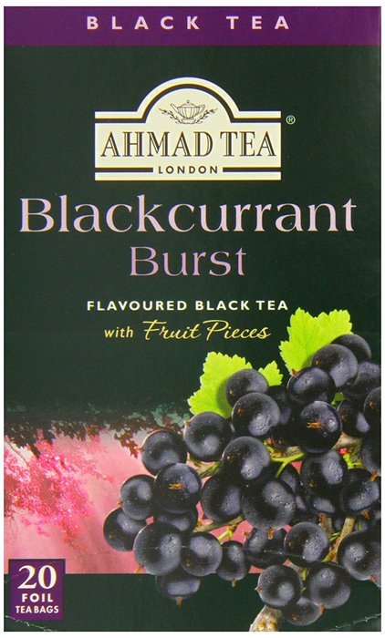 Ahmad Tea Blackcurrant Burst Black Tea, 20-Count Boxes (Pack of 6) N5