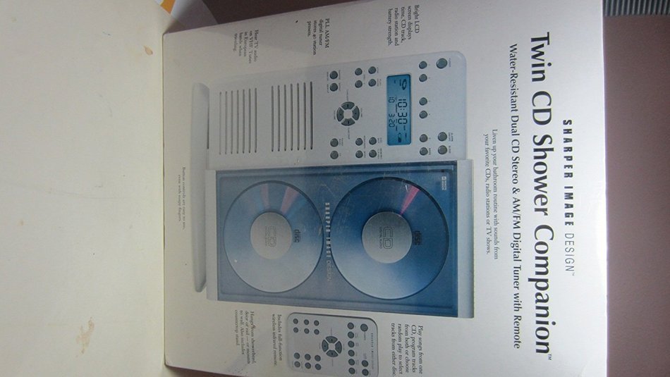 Sharper Image Twin CD Radio Shower Companion SI742