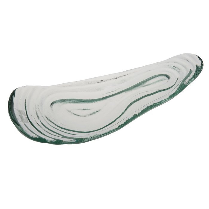 Abigails Glass Oyster Plate, Clear, Medium