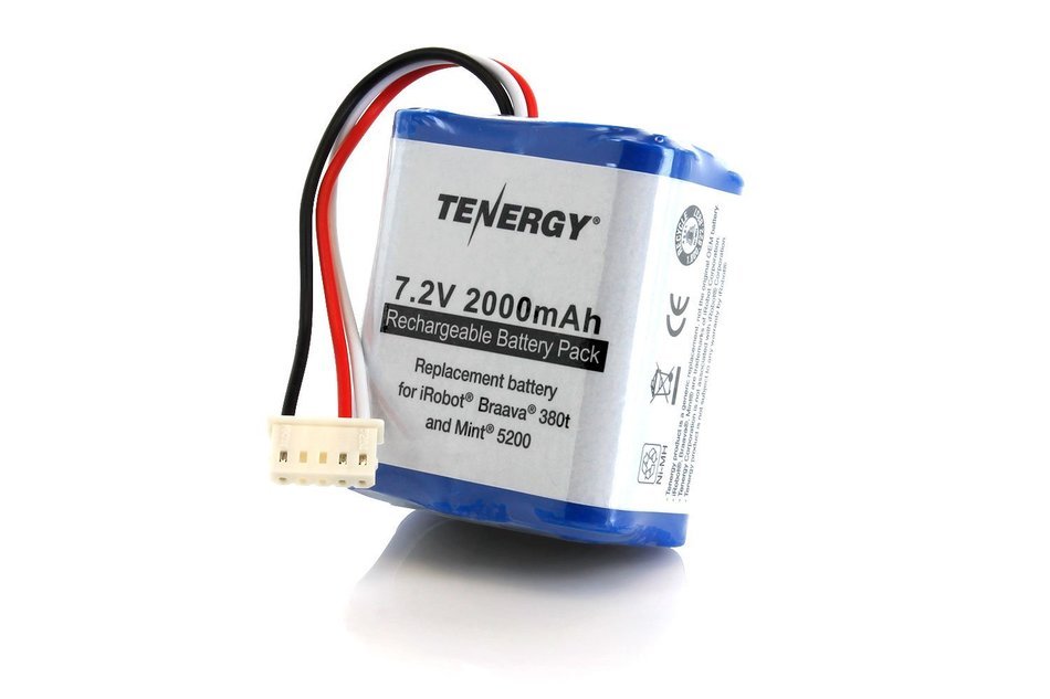 Tenergy 7.2V 2000mAh Replacement Battery for iRobot&reg; Braava&reg; 380t & Mint&reg; 5200 N2