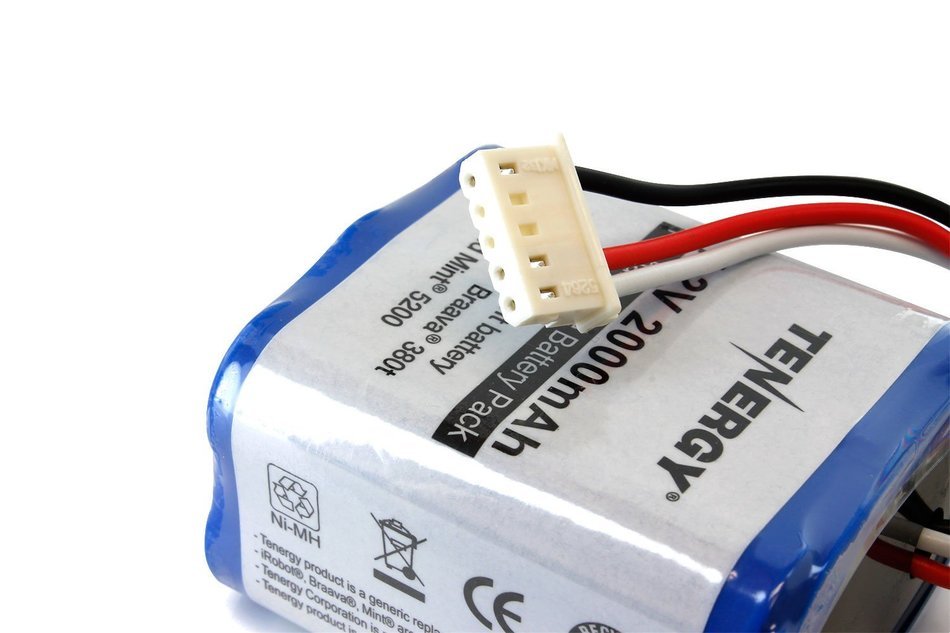 Tenergy 7.2V 2000mAh Replacement Battery for iRobot&reg; Braava&reg; 380t & Mint&reg; 5200 N4