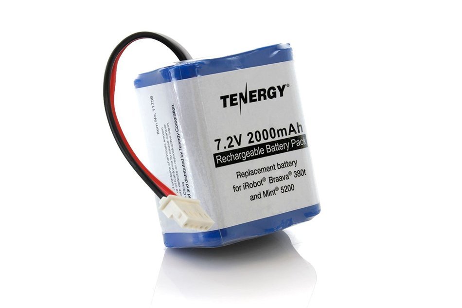 Tenergy 7.2V 2000mAh Replacement Battery for iRobot&reg; Braava&reg; 380t & Mint&reg; 5200 N7