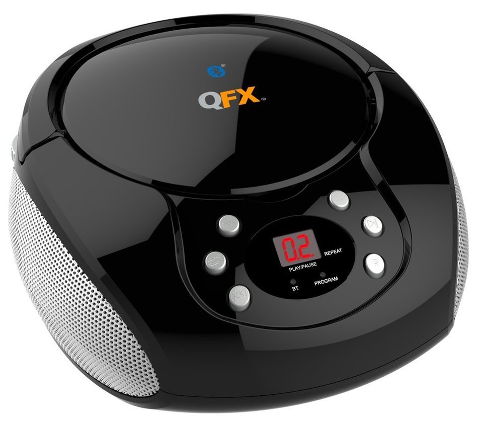 QFX J-211BT Bluetooth Boombox CD Player and FM Radio N2