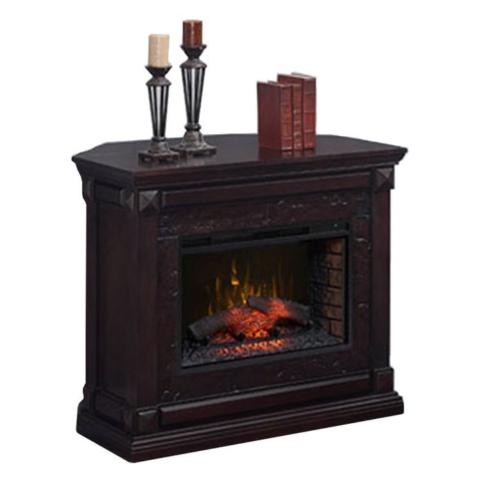 Lateres Classic Dark Mahogany Electric Fireplace Mantel N2