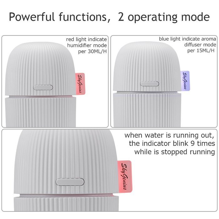 Portable USB Essential Oil Diffuser,Small 110ml Electric Ultrasonic Cool Mist Aroma Therapy Nebulizer,Compact... N6