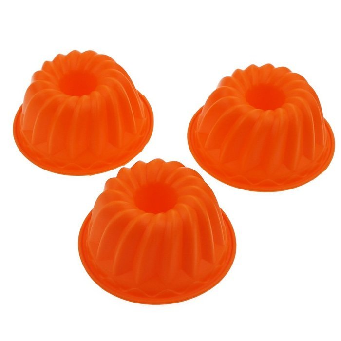Wenwins silicone bundt pan 3pcs (orange) N2