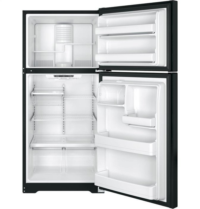 Ge GIDDS-632131 Energy Star 18 cu. ft. Top Freezer Refrigerator, Black, Reversible Door Swing