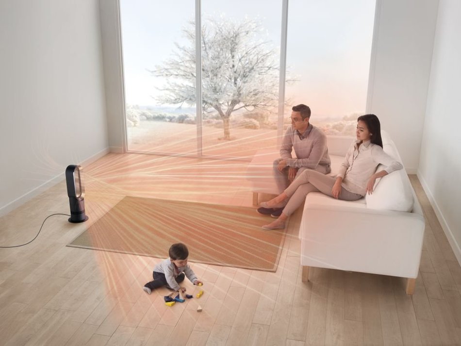 AM09 Fan Heater, Dyson, Blue Cool Iron Heaters or Heat Hot & Bladeless with Jet Focus and Control (Complete Set... N3