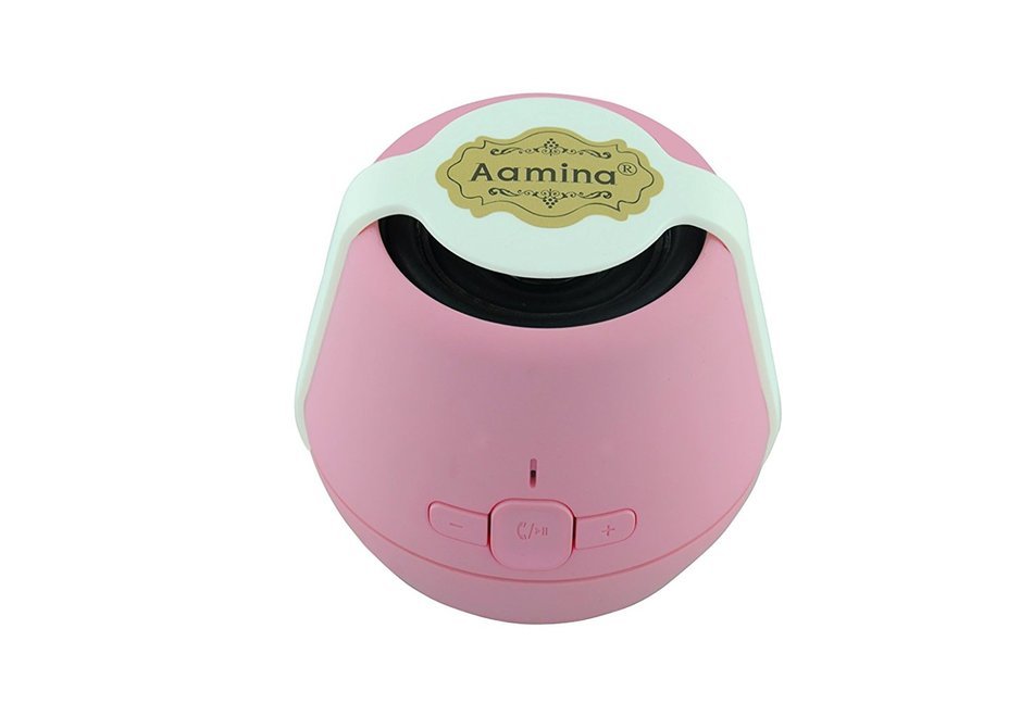 Aamina Wereless Bluetooth Subwoofers Card Small Speaker,Pink