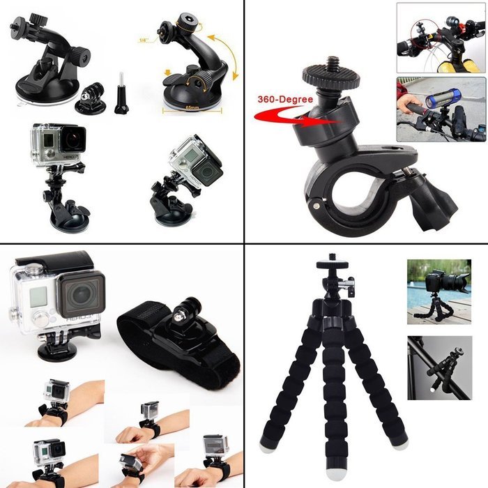 YFY 26-In-1 Basic Outdoor Sports Accessories Kit for GoPro Hero Cameras N3