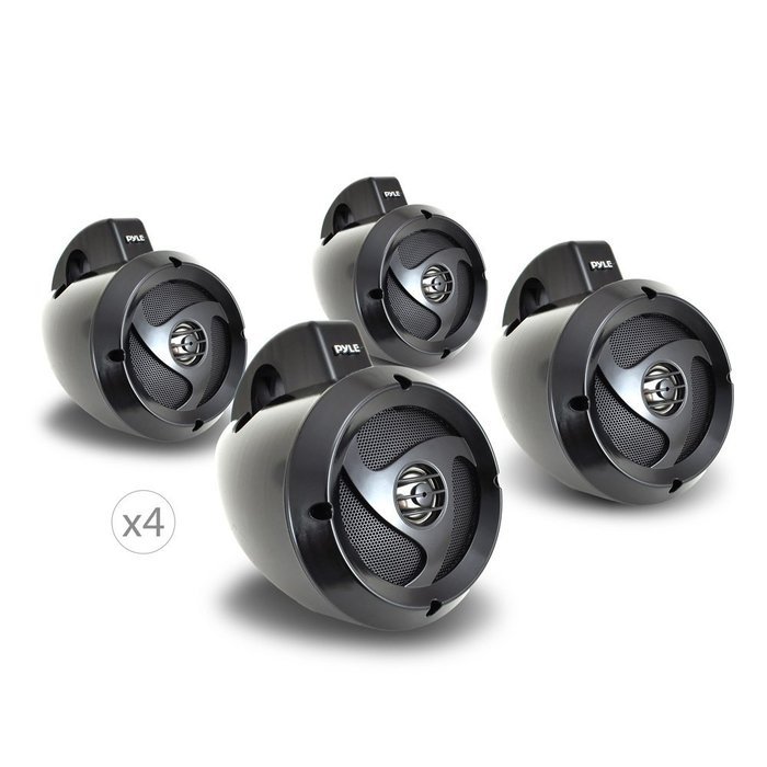 Pyle PLUTVA102 Waterproof Dual Wakeboard Speaker and Amplifier Sound System Kit, Includes (2) 4'' Marine Grade... N7