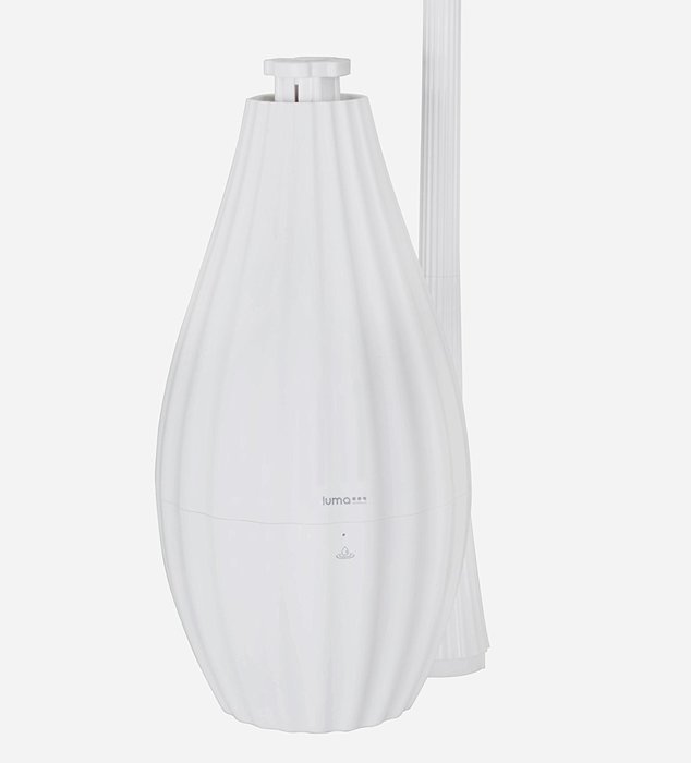 Luma Comfort HC12W Cool Mist Vase Humidifier with Adjustable Height and 8 Settings N7