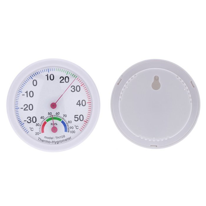Hense Mini Humidity Clock-Shaped Indoor/Outdoor Thermometer Hygrometer HT30 N2
