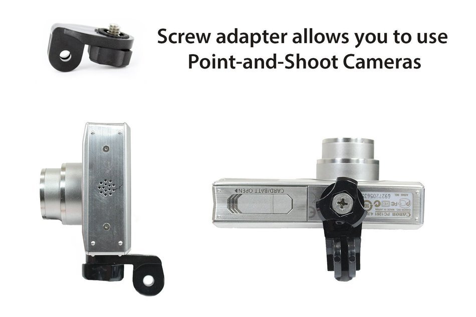 dOvOb Action Camera Mount Connection to 1/4 inch 20 Adapter Mount for Gopro DBPower Lightdow N81