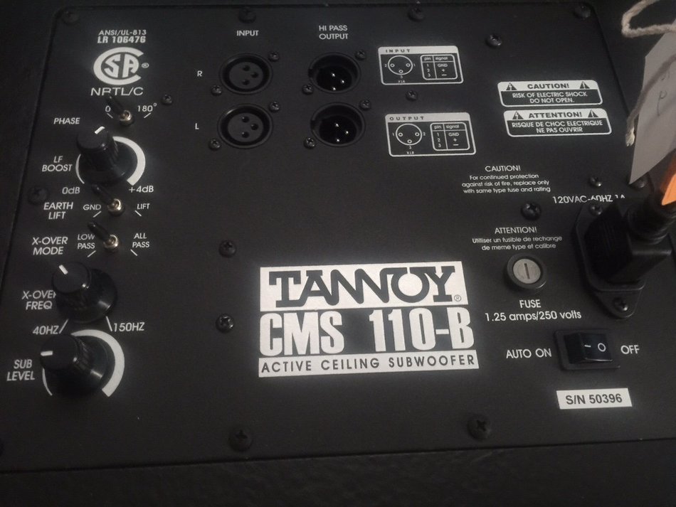 Tannoy CMS 110-B Active Ceiling Subwoofer