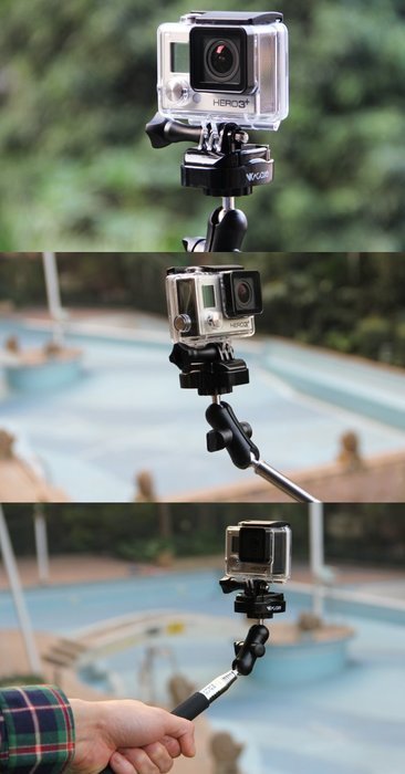 dOvOb Action Camera Mount Connection to 1/4 inch 20 Adapter Mount for Gopro DBPower Lightdow N89