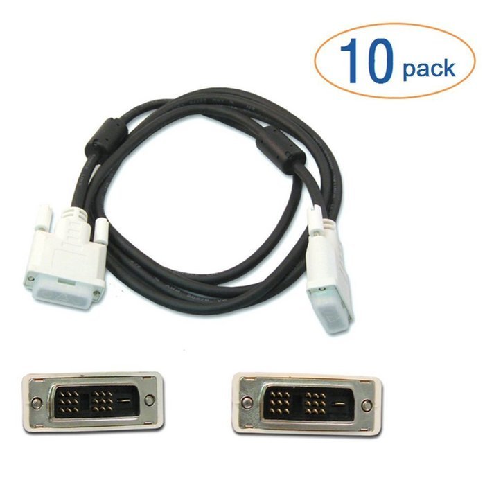 DVI to DVI LCD Monitor Cable 6 Foot - 2 Pack N2