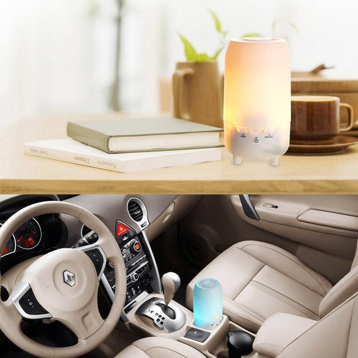 Security Essential Oil Diffuser, 90ml Portable Aroma Humidifier with Car Charger 3 Spray Mode & 7 Color LED Auto... N2