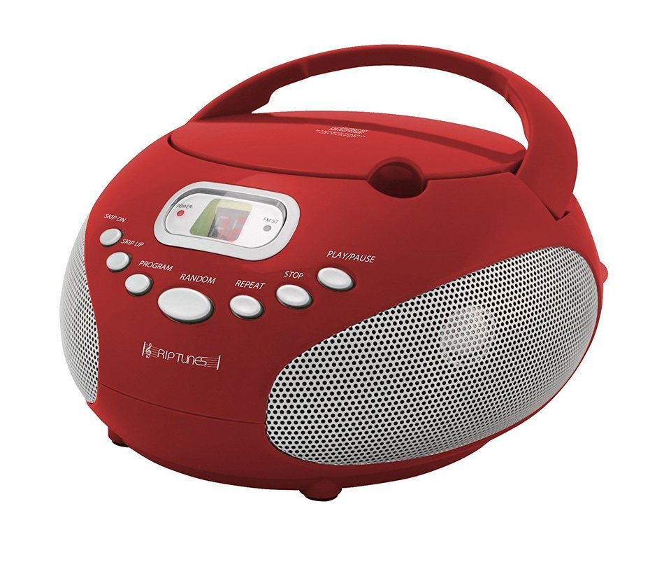 Riptunes CDB200 Portable CD Boombox (Red)