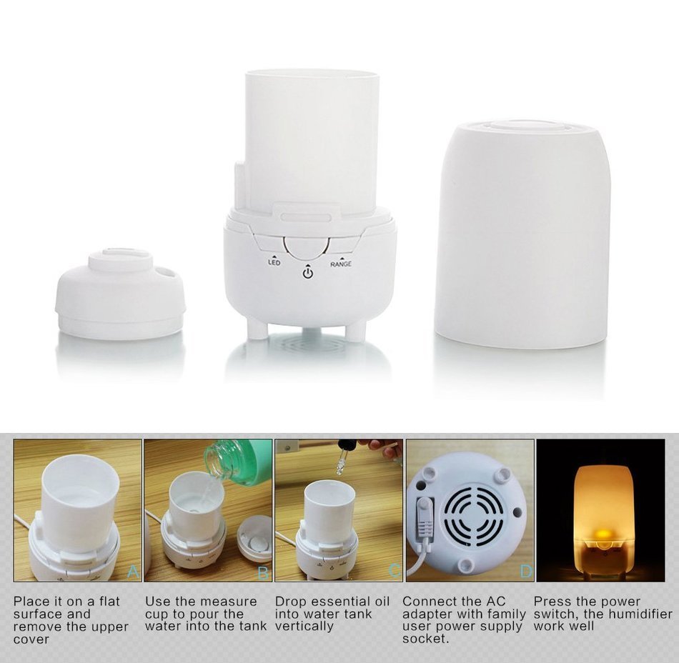 Security Essential Oil Diffuser, 90ml Portable Aroma Humidifier with Car Charger 3 Spray Mode & 7 Color LED Auto... N4