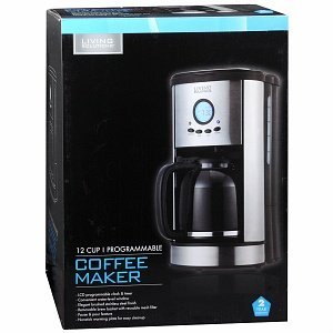 Living Solutions 12 Cup Programmable Coffee Maker